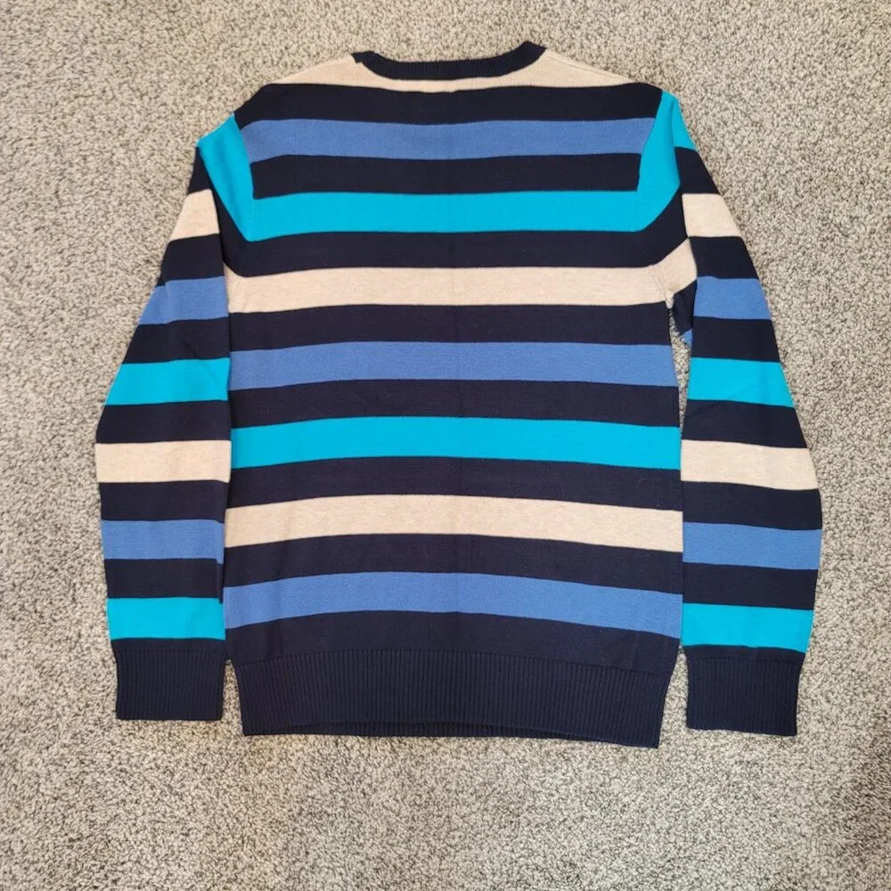 Children's Place Boys Blue Stripe Sweater Large 10-12
